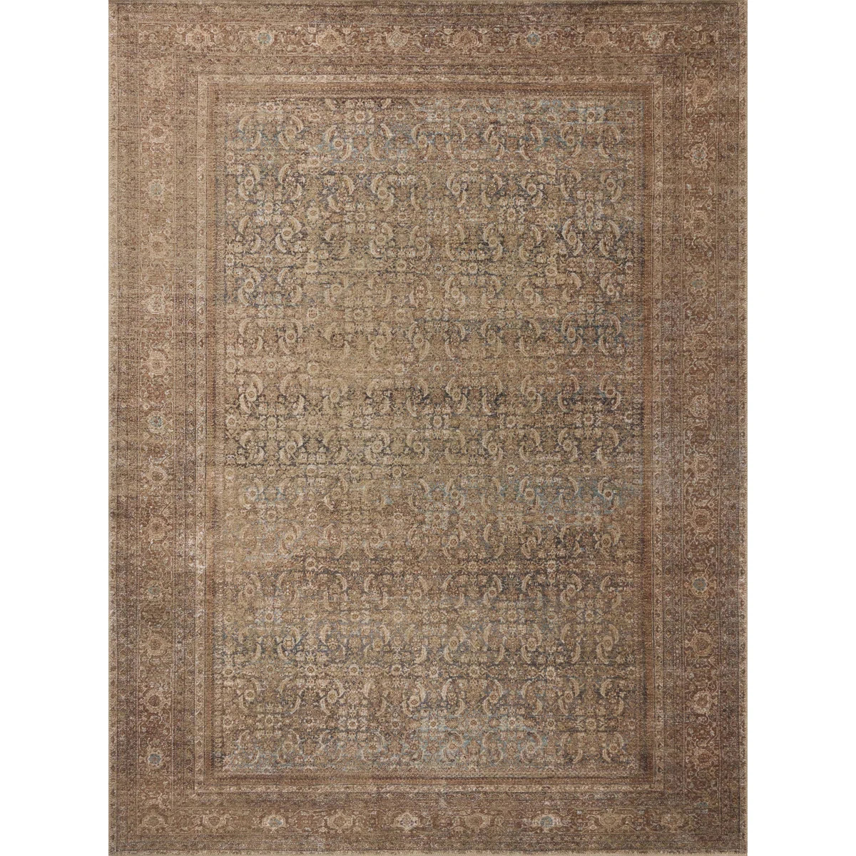 Amber Lewis x Loloi Cambria Ocean / Bark Area Rug | Wayfair North America