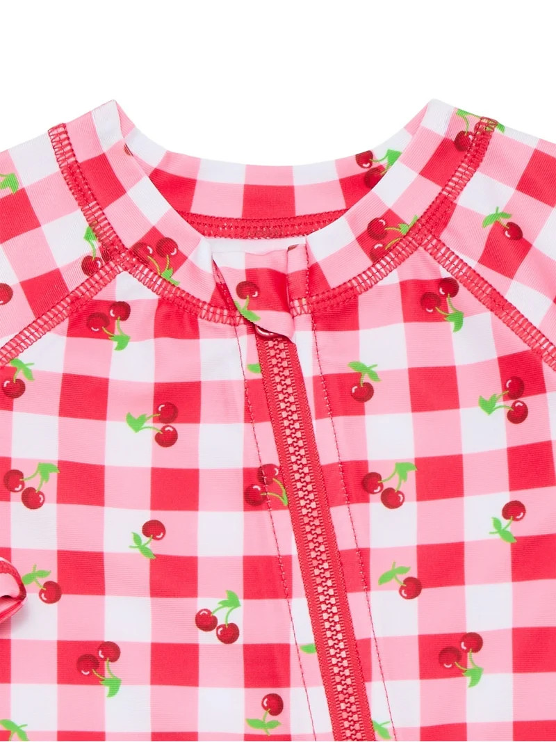 Wonder Nation Baby Boys and Baby Girls Rash Guard One Piece, Sizes 0/3M-12M | Walmart (US)