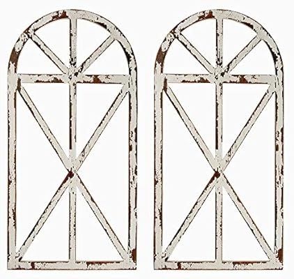 Barnyard Designs Rustic Wood Window Frame Wall Decor, Decorative Wooden Cathedral Arch, Farmhouse... | Amazon (US)