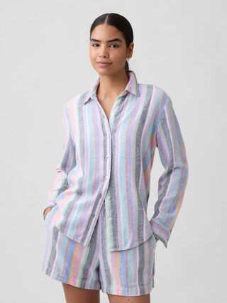 Linen-Blend Easy Shirt | Gap Factory