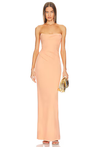 Michael Costello x REVOLVE Briggs Gown in Peach from Revolve.com | Revolve Clothing (Global)
