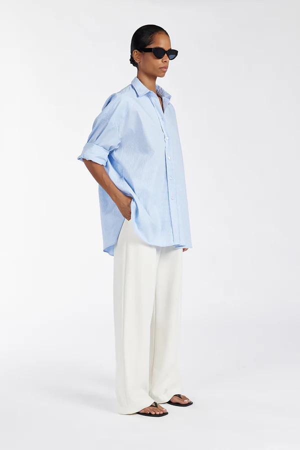 ARCHER BLUE COTTON STRIPE SHIRT | DISSH