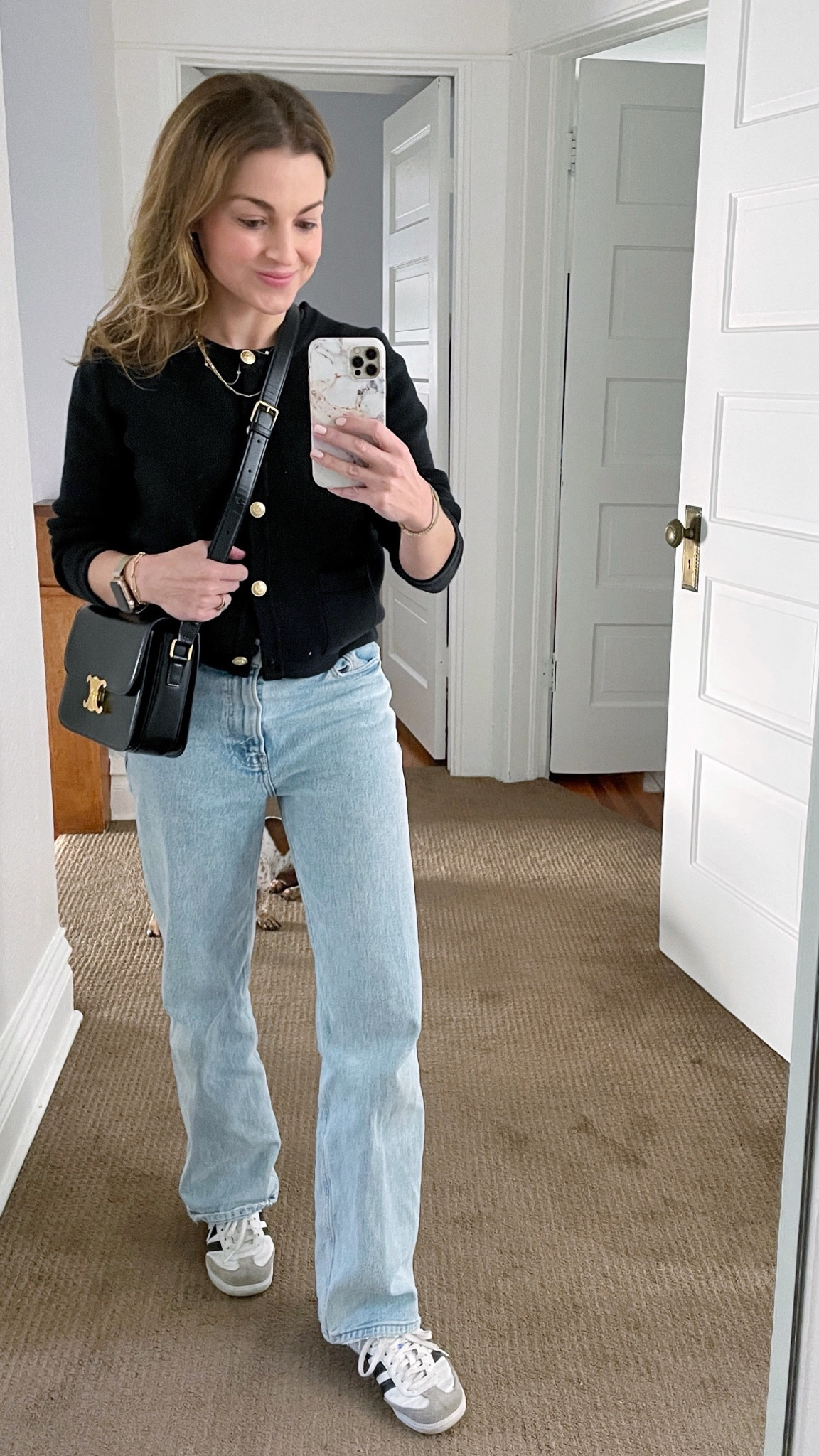 Jacket: XXS, on rare sale! No code needed. Denim: 24S, on sale with stackable code AFJEAN. Shoes: 4 men’s, stocked in many sizes  

#LTKCyberWeek