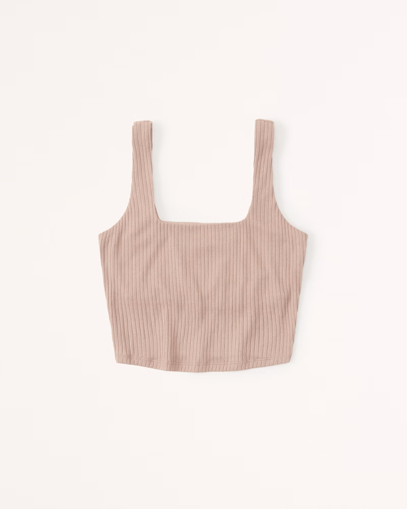 Cozy Rib Squareneck Sleep Tank | Abercrombie & Fitch (US)