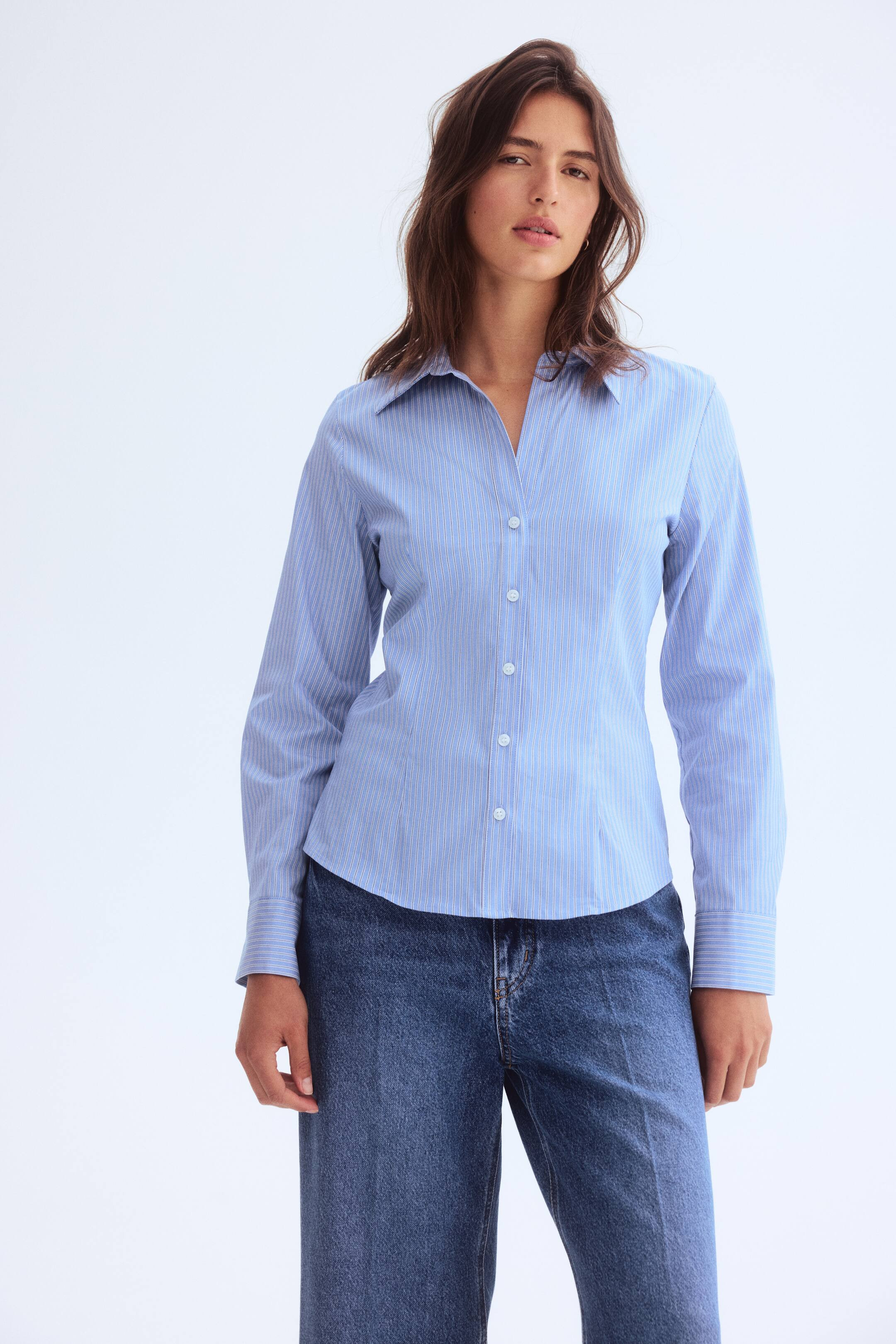 Stretchy Cotton Shirt | H&M (US + CA)