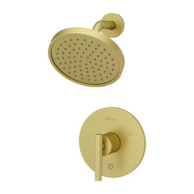 Pfister Pfister Contempra Bath Brushed Gold 1-handle Single Function Round Shower Faucet | Lowe's