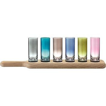 LSA International Shot Set & Oak Paddle L15.75in Assorted Colours, 15.75" | Amazon (US)