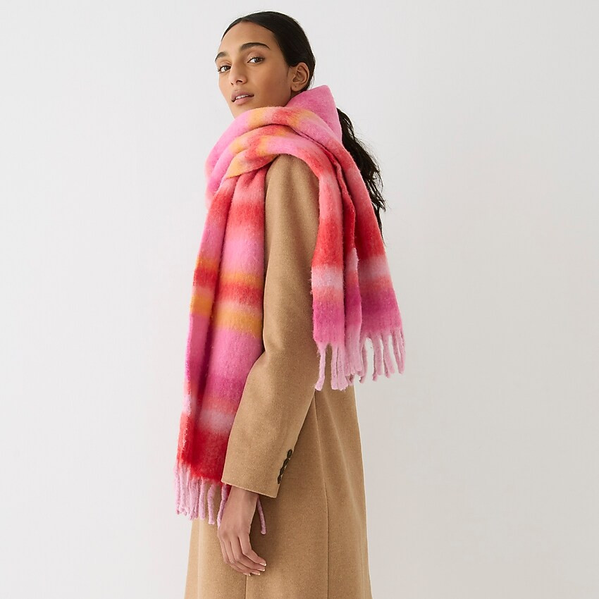 Plaid scarf in textured wool | J. Crew US