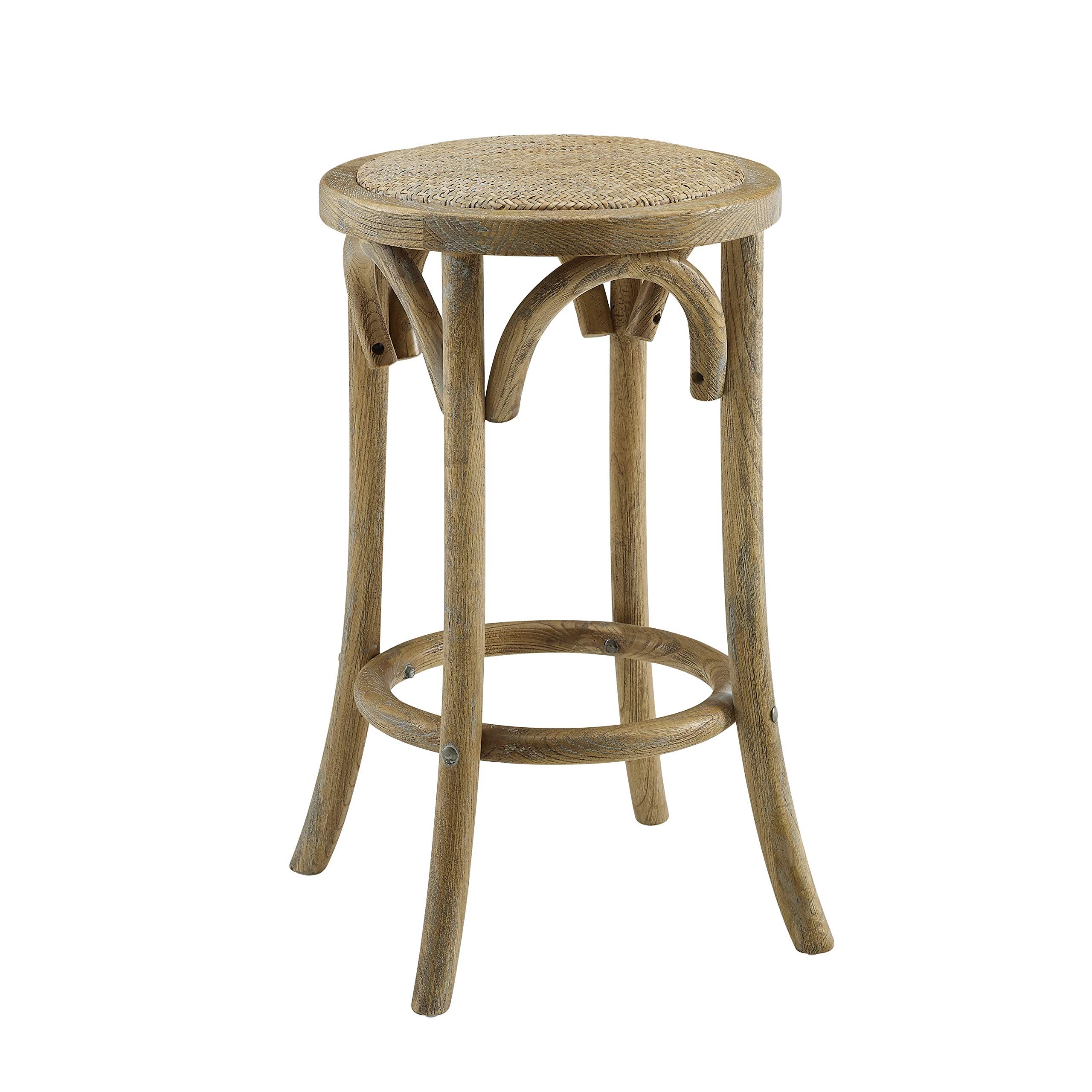 Bronwyn Natural Rattan Seat Backless Counter Stool by Linon | Amazon (US)