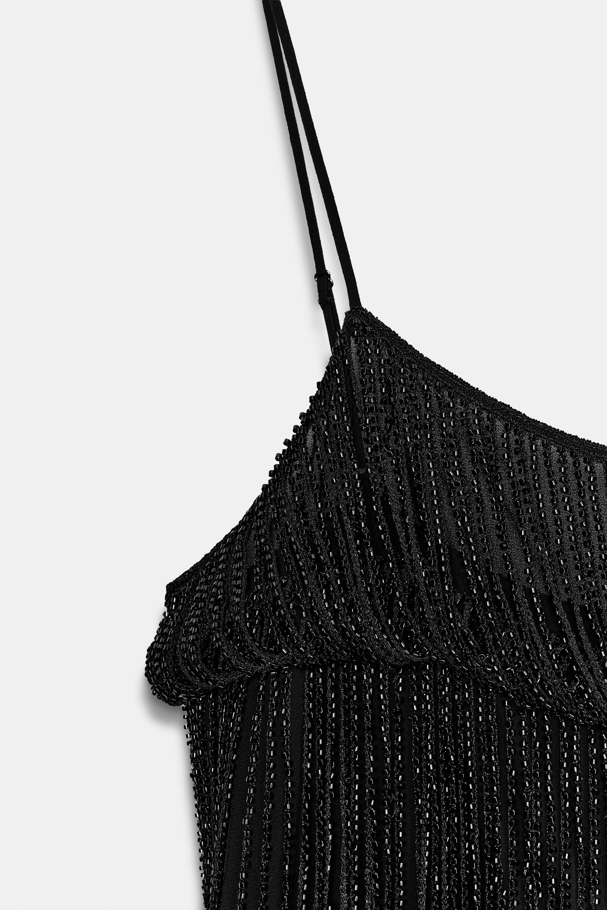 ZW COLLECTION DRAPED BEADED TOP | Zara US
