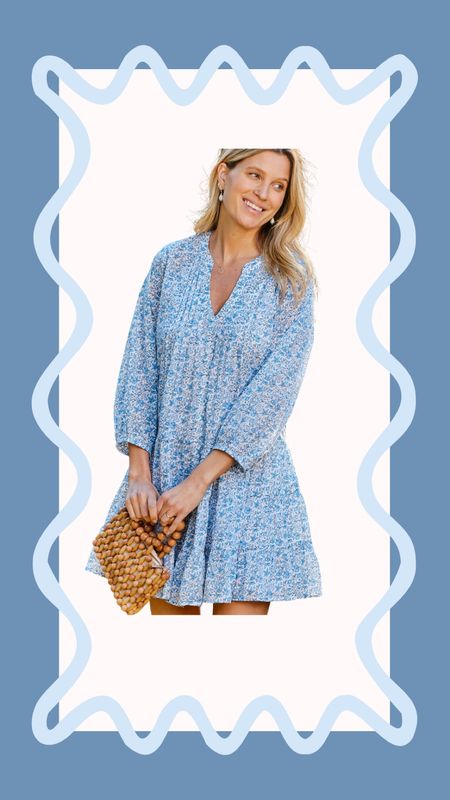 Easy throw on and go blue and white floral dress from LAKE Pajamas for under $150 / vacation outfit / summer outfit / coastal grandmother / preppy style 

#LTKStyleTip #LTKTravel #LTKSeasonal