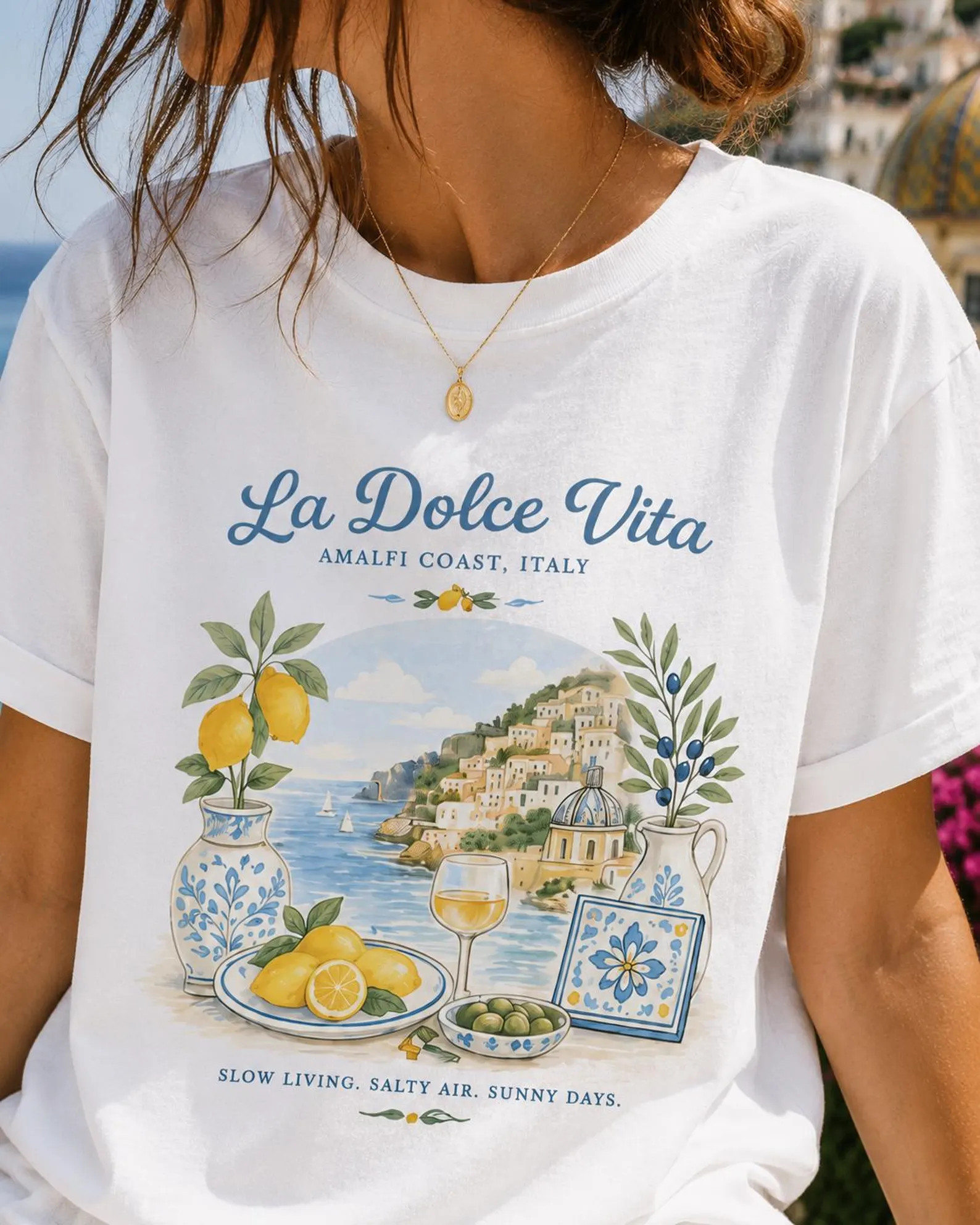 Mediterranean Summer Things Shirt, Amalfi Coast Tee, Italian Summer Aesthetic Shirt, La Dolce Vit... | Etsy (Global)