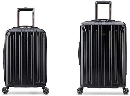 DELSEY Paris Titanium DLX Hardside Luggage with Spinner Wheels, Black, 2-Piece Set (21/25) | Amazon (US)