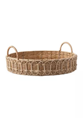 Juliska Provence Rattan 16" Circle Tray - Whitewash | Belk
