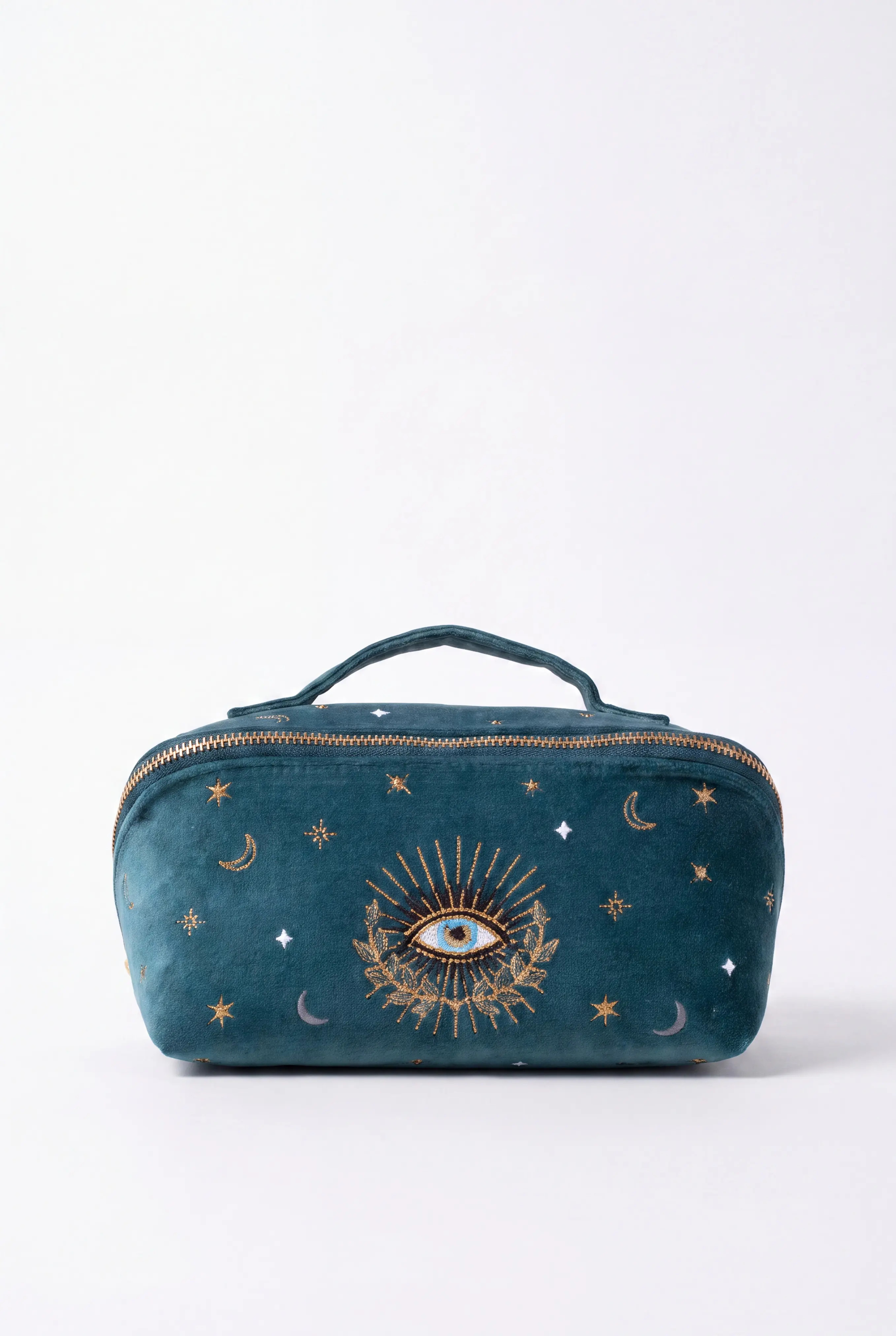 Elizabeth Scarlett Celestial Eye Velvet Open Flat Makeup Bag | Nordstrom | Nordstrom