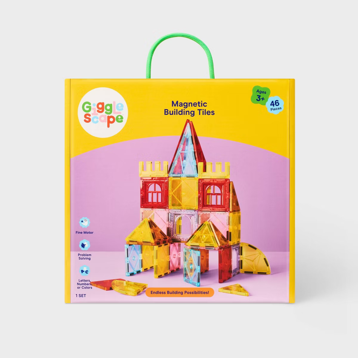 Magnetic Building Tiles Set 46pc - Gigglescape™ | Target