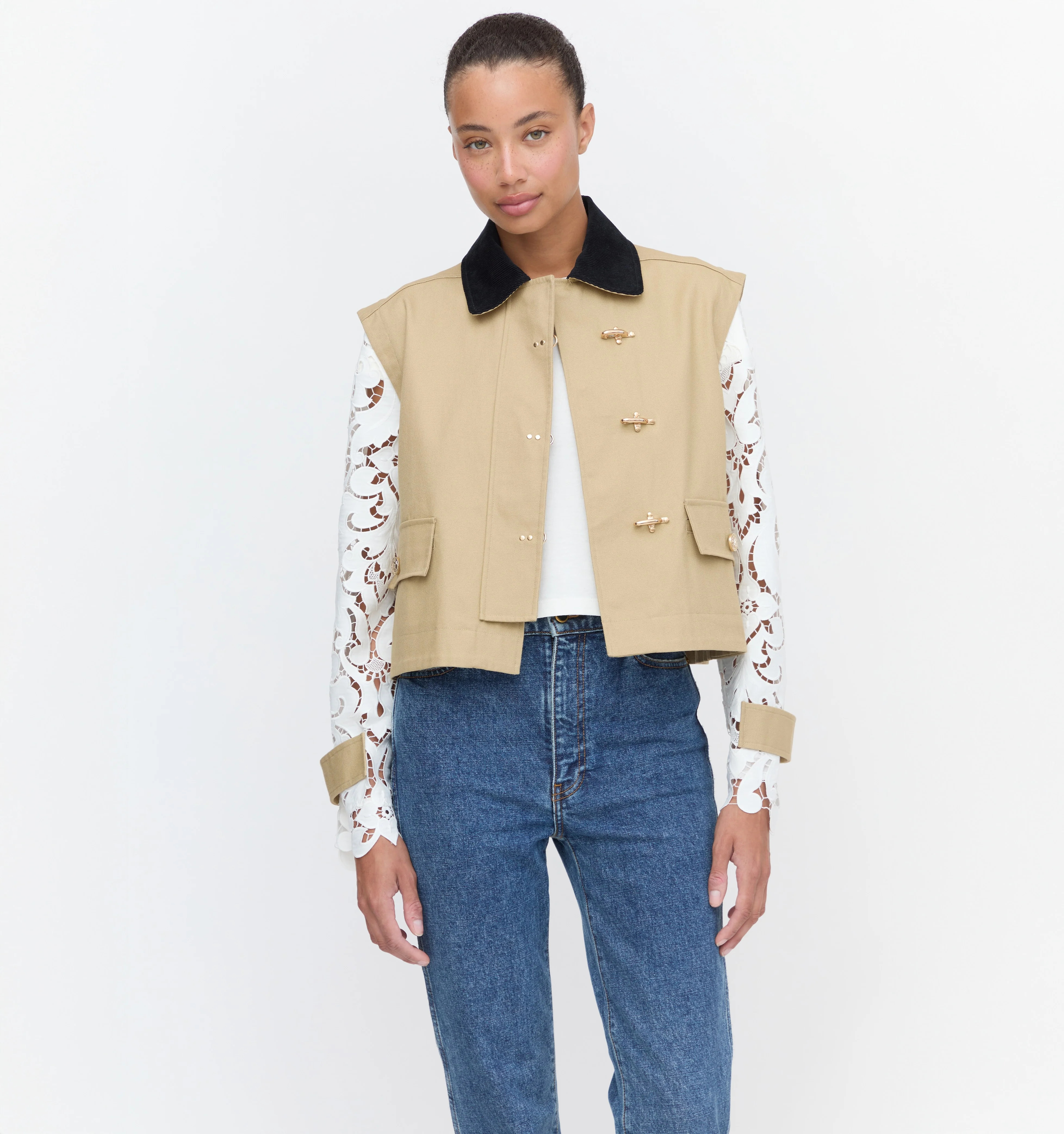 The Clarisse Jacket - Khaki Canvas | Hill House Home US