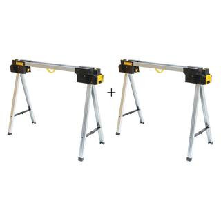 32 in. Metal Folding Sawhorse (2 Pack) | The Home Depot