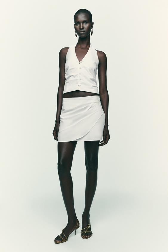 PLEATED WRAP SKORT | Zara AU
