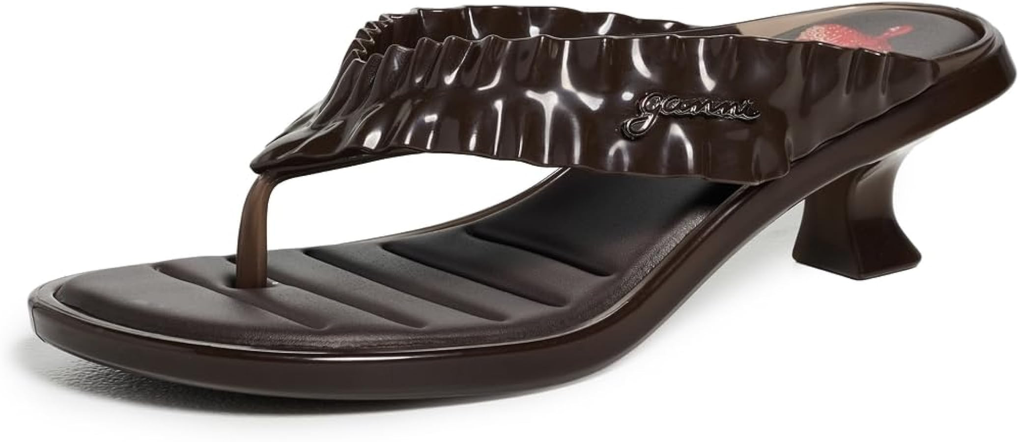 Melissa Women's x Ganni Jelly Thong Kitten Heels | Amazon (US)