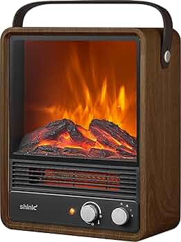 Shinic Electric Fireplace Heaters for Indoor Use,1500W Space Heater with Crackling Sound & 3D Rea... | Amazon (US)