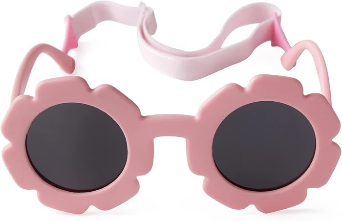 ADE WU Baby Sunglasses with Strap Cute Polarized Flower Sunglasses for Baby Girl Boys, Little Tod... | Amazon (US)