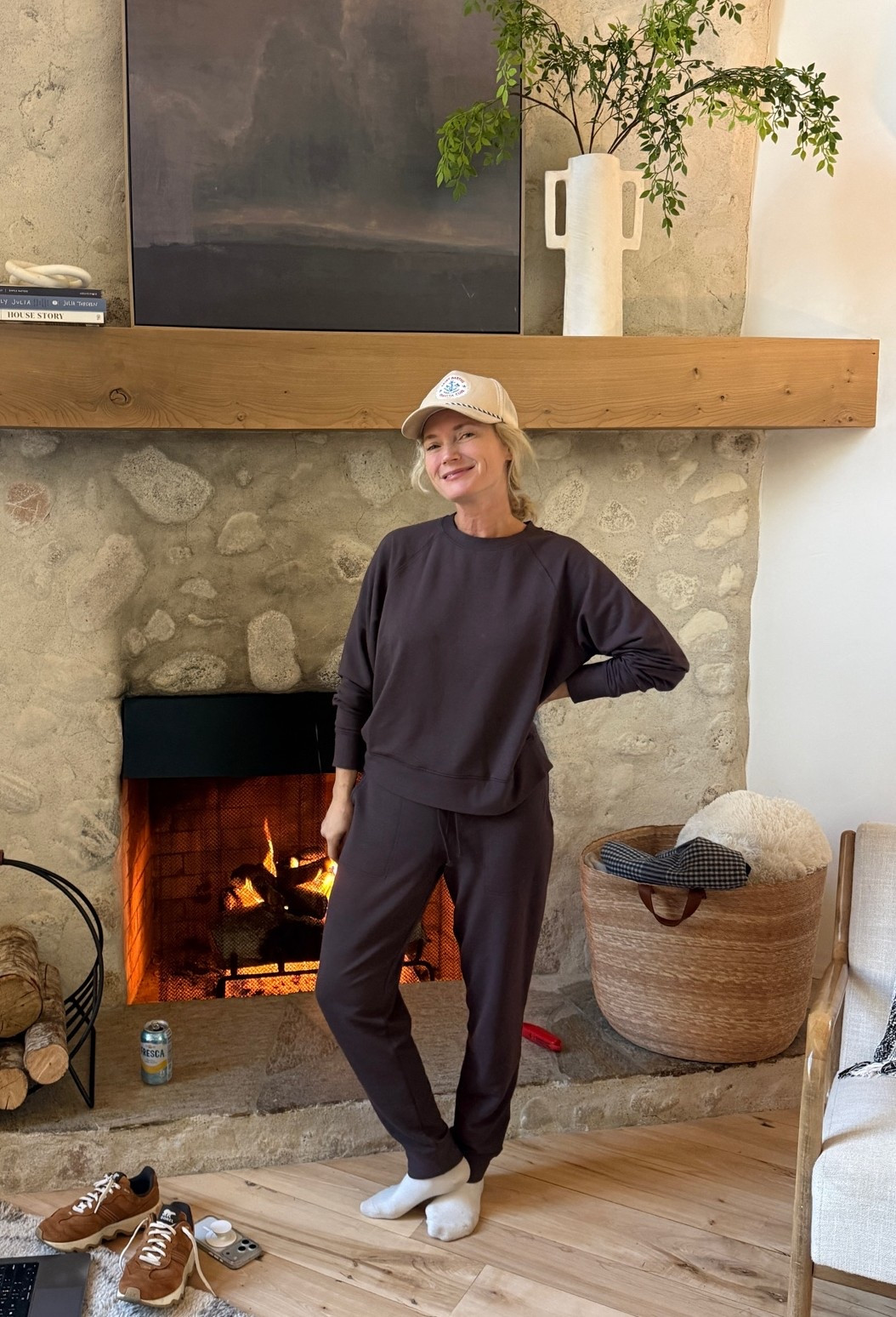 This sweatsuit is SO soft. Very into it