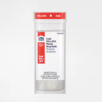 Project Source 9-ft x 12-ft Clear 2-mil Medium-duty Plastic sheeting | Lowe's