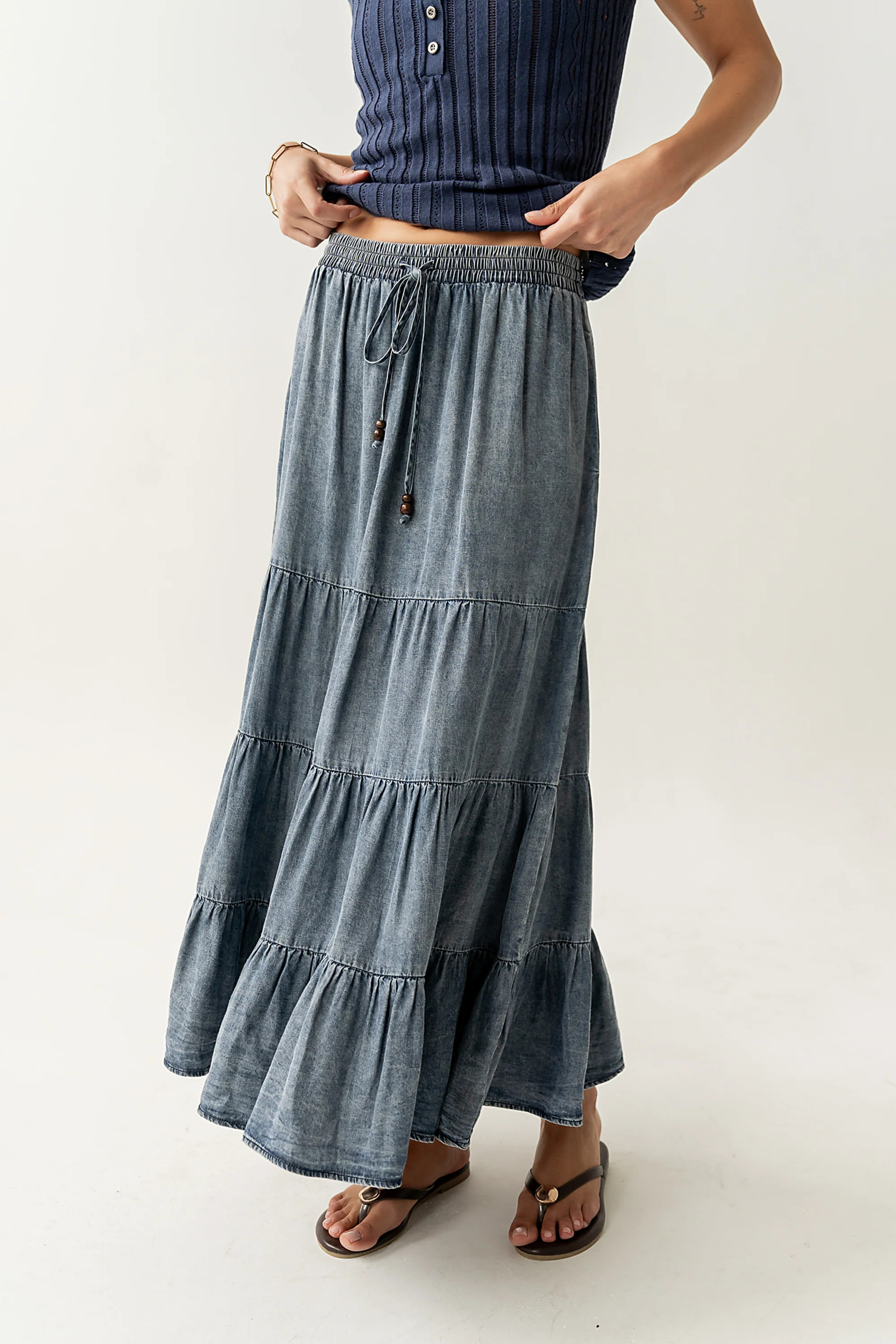 Manoella Tiered Maxi Skirt | Böhme US