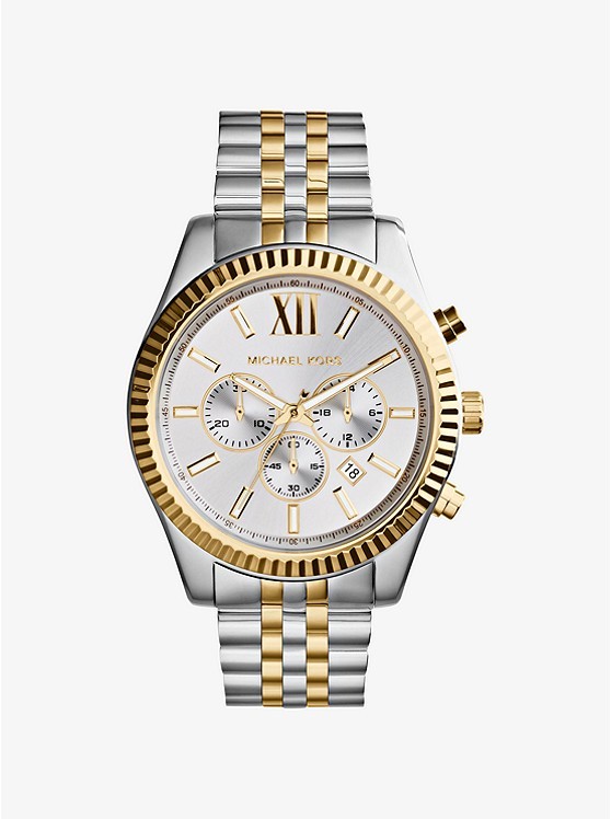 Oversized Lexington Two-Tone Watch | Michael Kors US