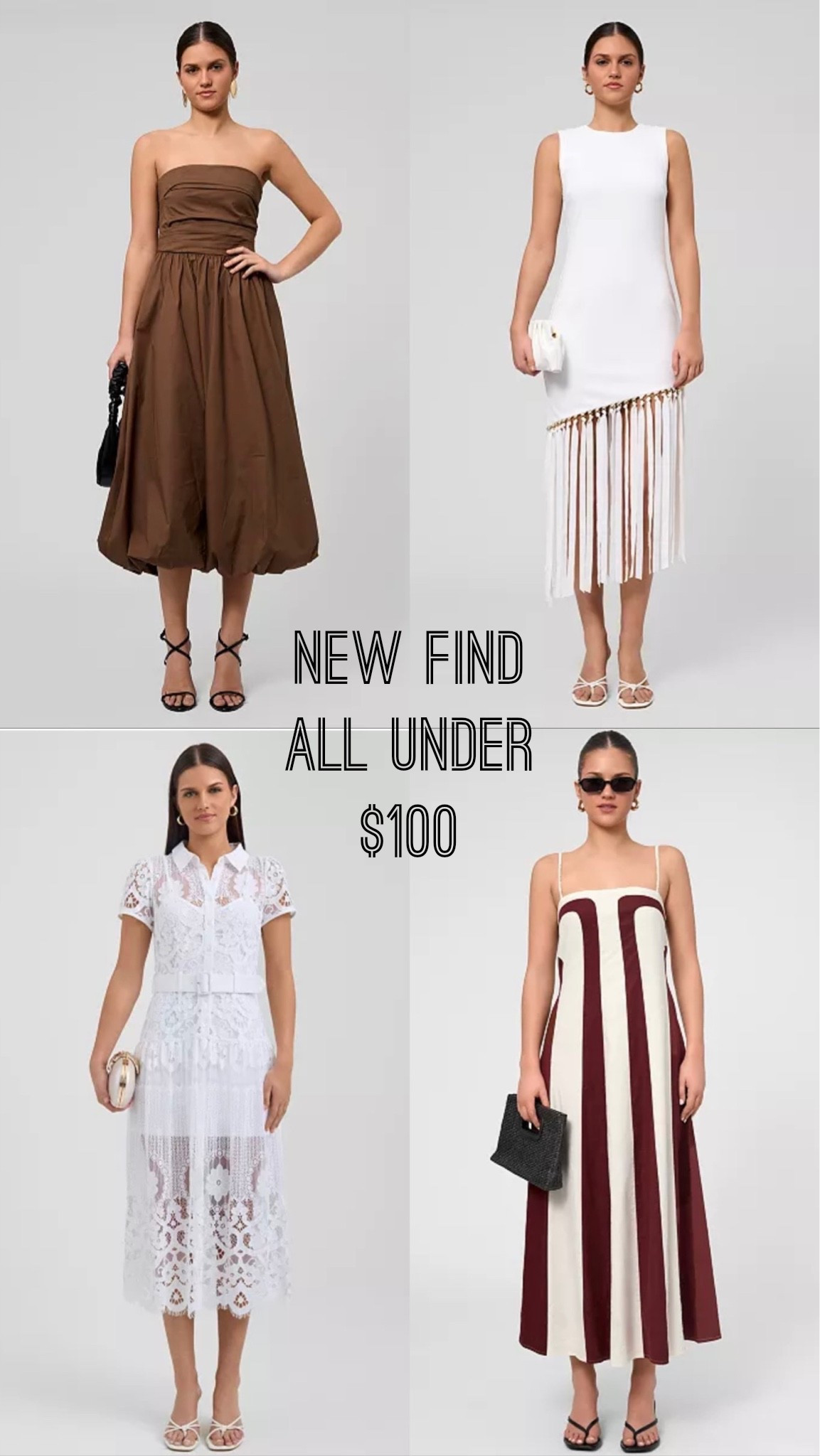 Rachel by Rachel Roy. I just discovered this really chic ladies clothing brand. All of these dresses are under $100

Finge dress, brown dress, white lace dress

#LTKOver40 #LTKSeasonal #LTKgrwm