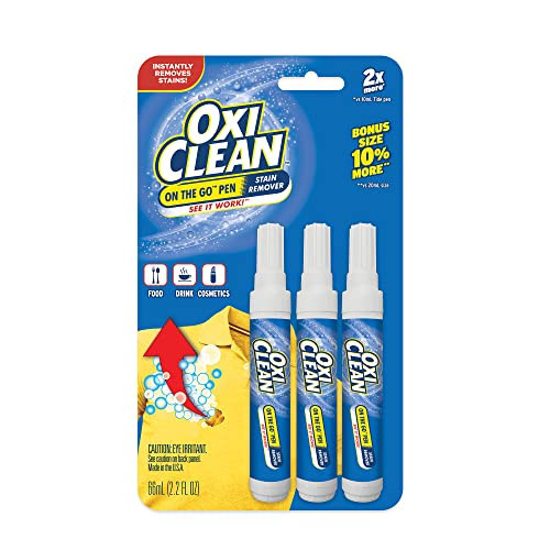 OxiClean On The Go Stain Remover Pen for Clothes and Fabric, Instant Stain Removal Stick, Pack of 3 | Amazon (US)