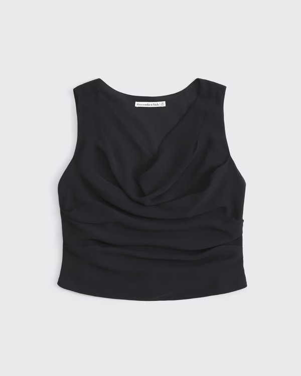 Drapey Plunge Top | Abercrombie & Fitch (US)