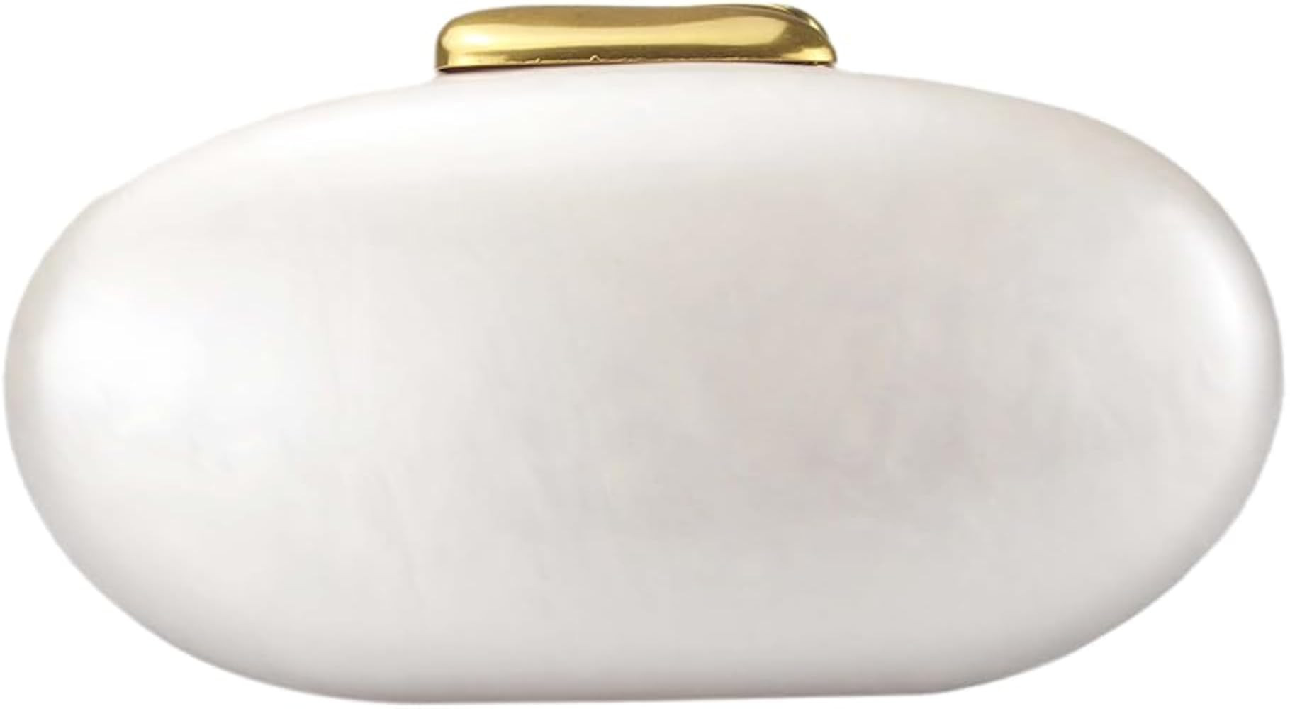 Acrylic Clutch Purse for Women Egg Shape Acrylic Handbags Cute Wedding Party Shoulder Crossbody B... | Amazon (US)