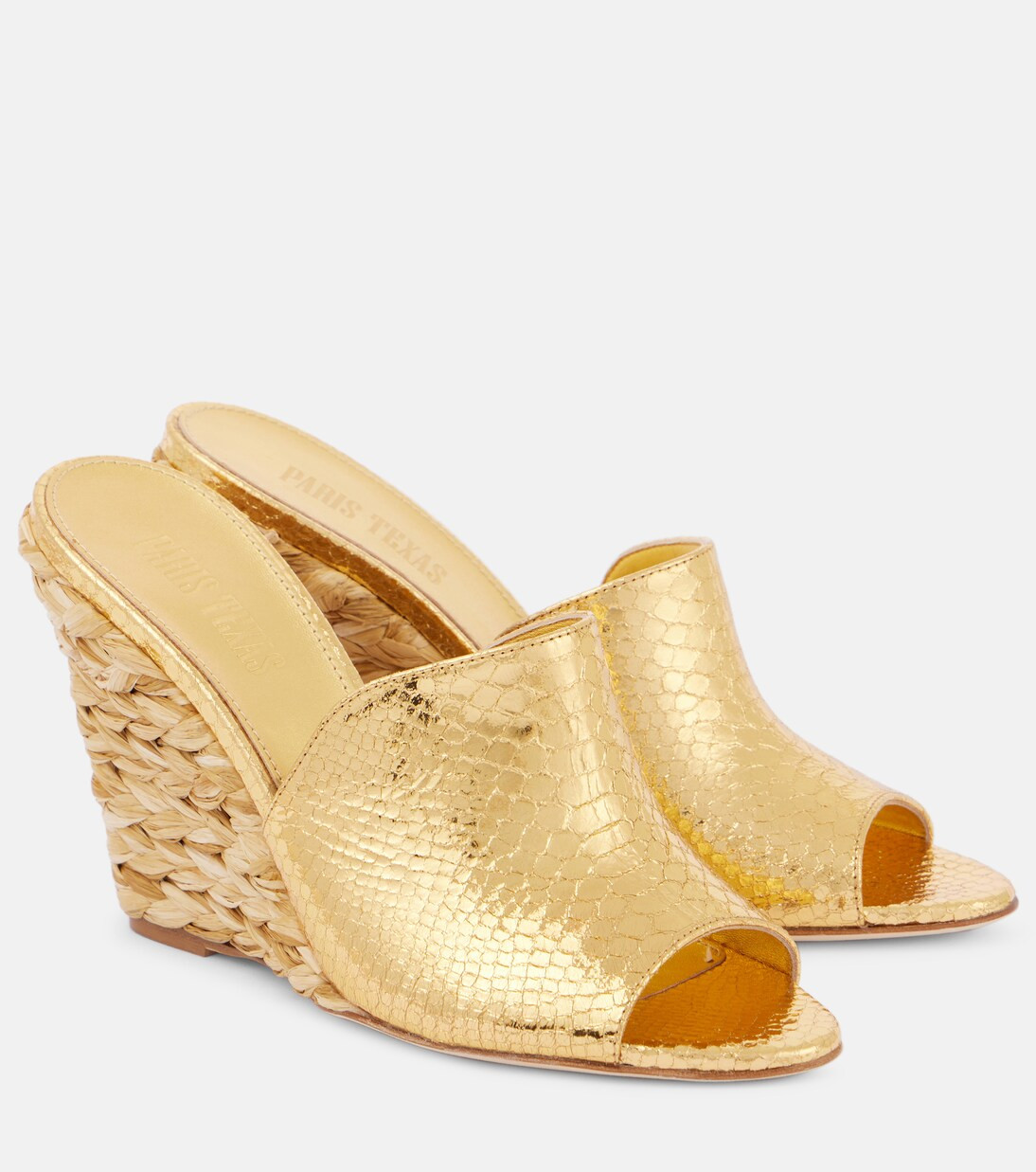Deia 100 leather-trimmed espadrille wedges | Mytheresa (US/CA)