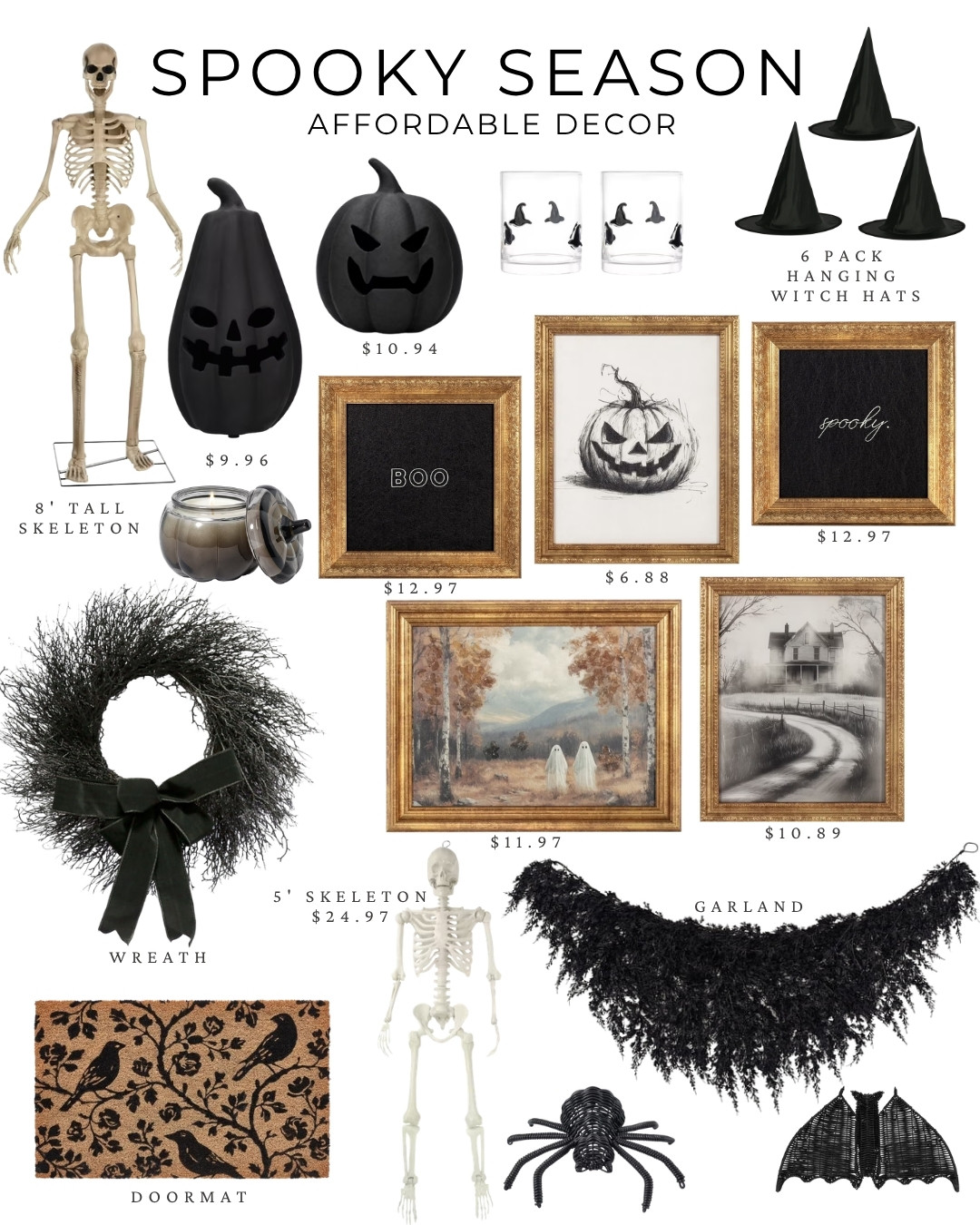 Affordable Halloween home decor at Walmart! My Texas House decor - modern home decor - Halloween art prints - skeleton - black home decor  

 #LTKSeasonal #LTKHome #LTKSaleAlert