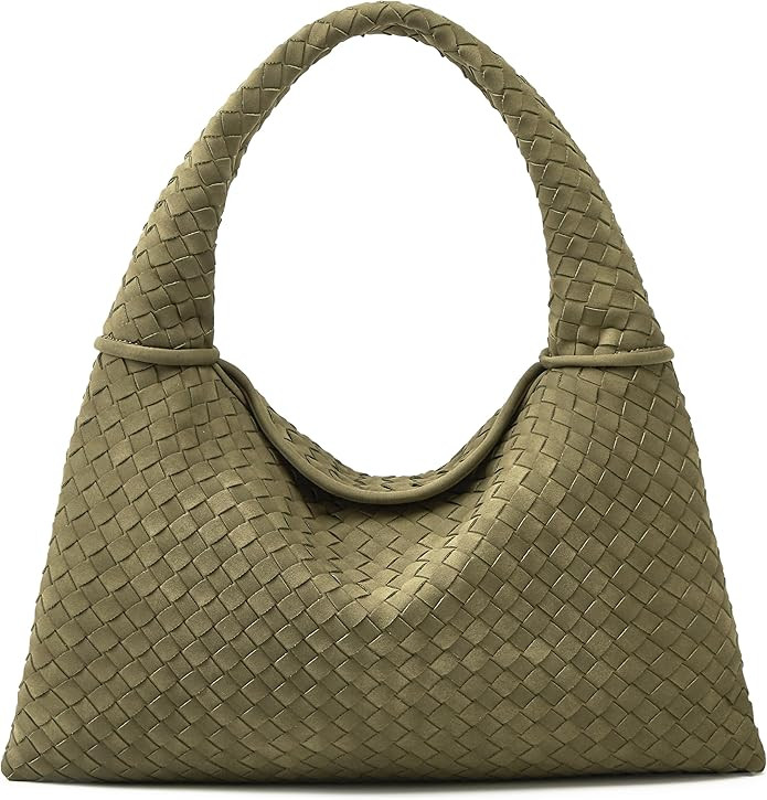 Suede Woven Hobo Bags Purses for Women Woven Leather Bag Vintage Tote Bag Retro Handbag Satchel 2... | Amazon (US)