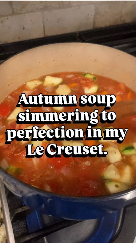 Soup season is here and I’m fully in my cozy-cooking era! 
 There’s nothing easier (or more comforting) than throwing together whatever’s in the fridge—carrots, potatoes, zucchini, onions, tomatoes—into my go-to Le Creuset Dutch oven. It’s a lifesaver when I want something hearty and healthy without overthinking dinner. 

What’s your favorite soup to make when the temps drop? Tell me below! 
 And if you’ve been thinking about investing in a Dutch oven, consider this your sign! 

Shop my kitchen must-haves on LTK! 
 #LeCreusetLove #SoupSeason #FallCookingVibes #EasyMeals #DutchOvenMagic #ltkkitchen

#LTKSeasonal #LTKHome