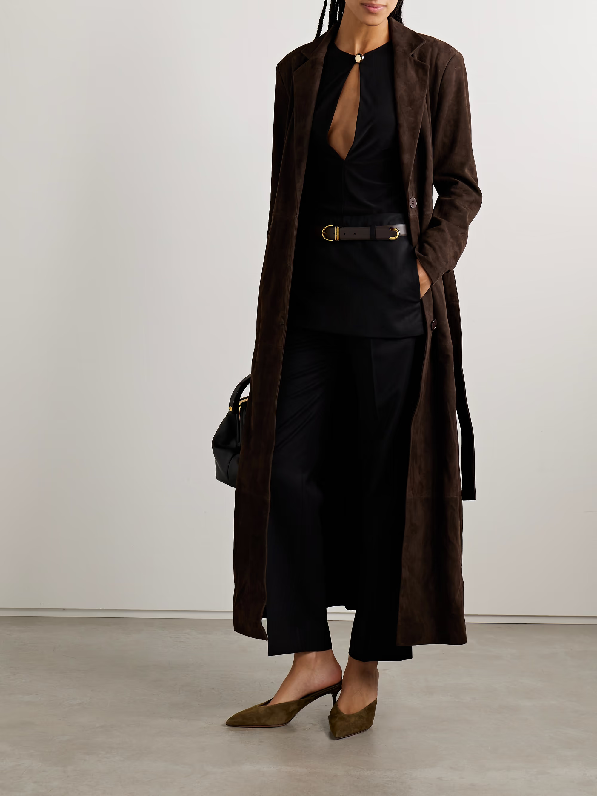 Vesper belted suede coat | NET-A-PORTER (US)