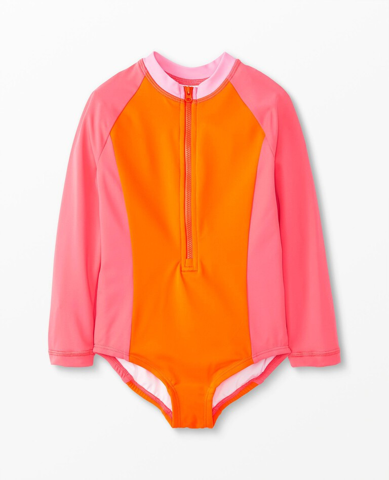 Colorblock Rash Guard One Piece Swimsuit | Hanna Andersson