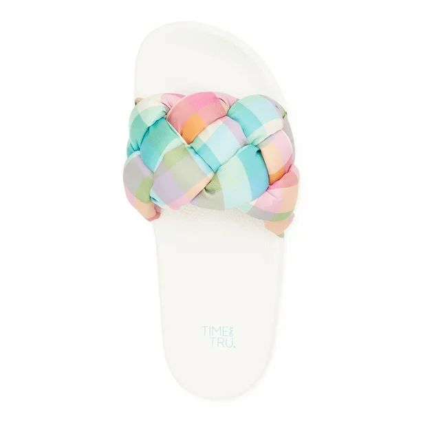 Time and Tru Women's Braided Pool Slide Sandals | Walmart (US)