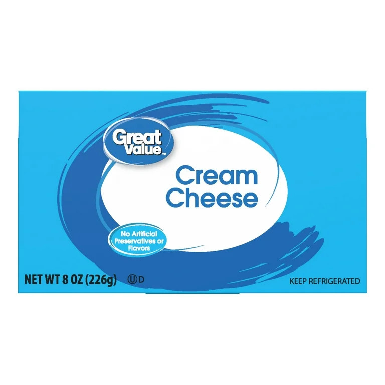 Great Value Cream Cheese Brick, 8 oz Block | Walmart (US)