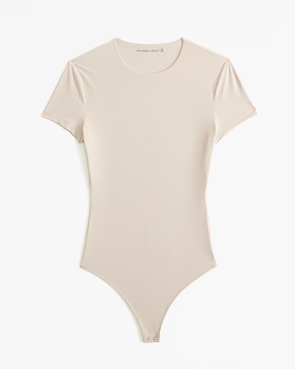 Women's Soft Matte Seamless Short-Sleeve Squareneck Bodysuit | Women's Tops | Abercrombie.com | Abercrombie & Fitch (US)