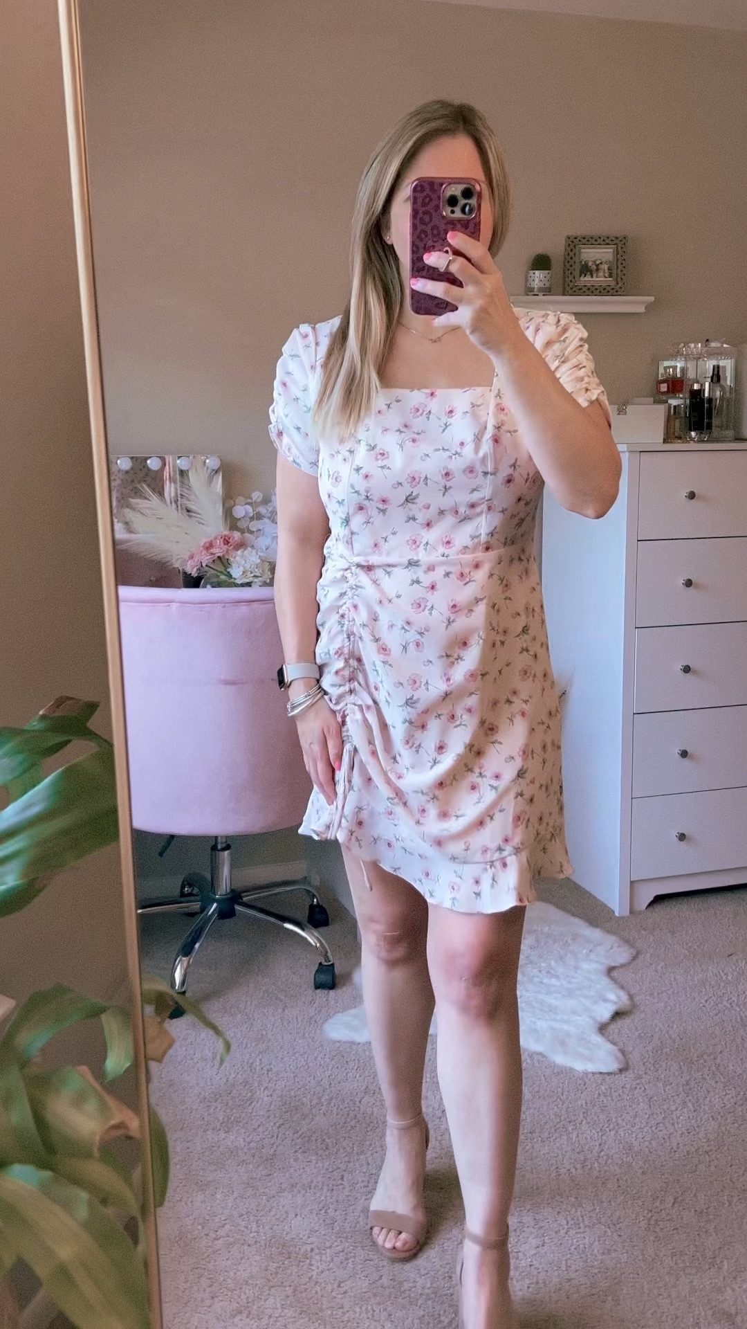 Floral mini dress - under $40. 

#LTKunder50 #LTKwedding #LTKstyletip