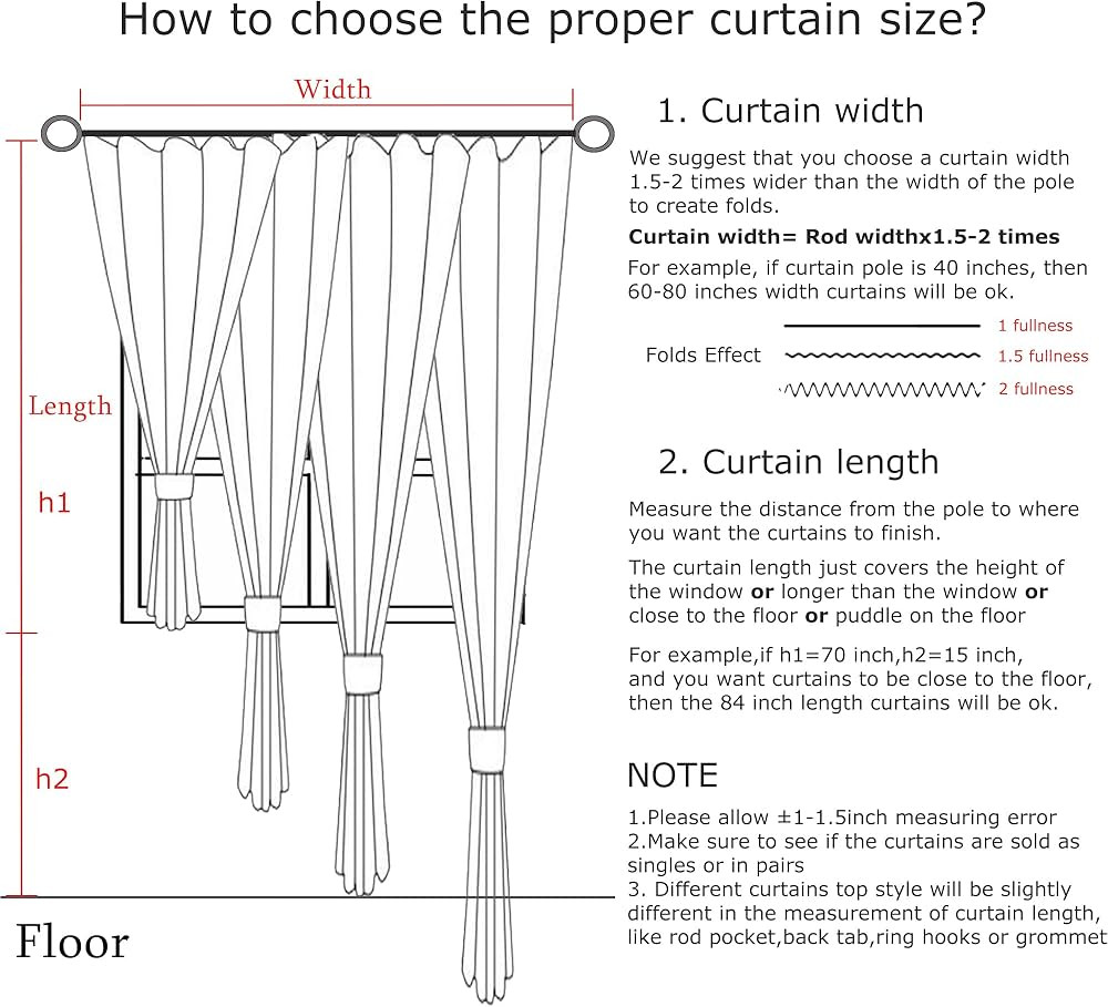 Vision Home Blue Gray Pinch Pleated Full Blackout Curtains Linen Blended Room Darkening Window Cu... | Amazon (US)