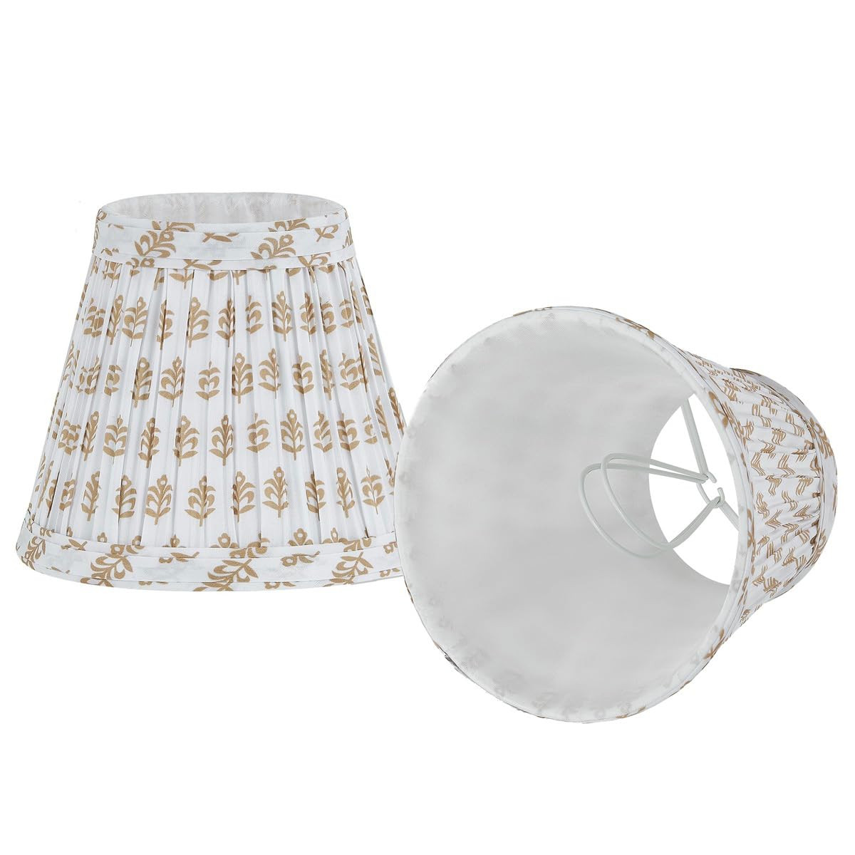 Chandelier Shades Set Of 2,Mini Lamp Shade 3" Top x 5.5" Bottom x 4.7" Slant,Small Lamp Shades Cl... | Amazon (US)