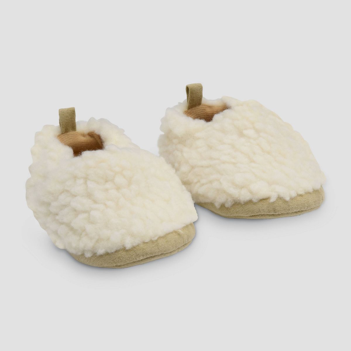Carter's Just One You® Baby Boys' Sherpa Slippers - Off-White | Target