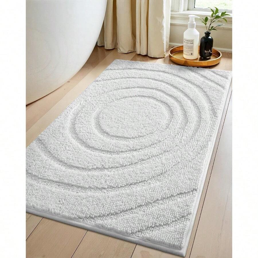 SHEIN X Heather Rae LUMI Bath Mat Towel NonSlip LowPile Washable Bathroom Rug With Echo Design Ab... | SHEIN