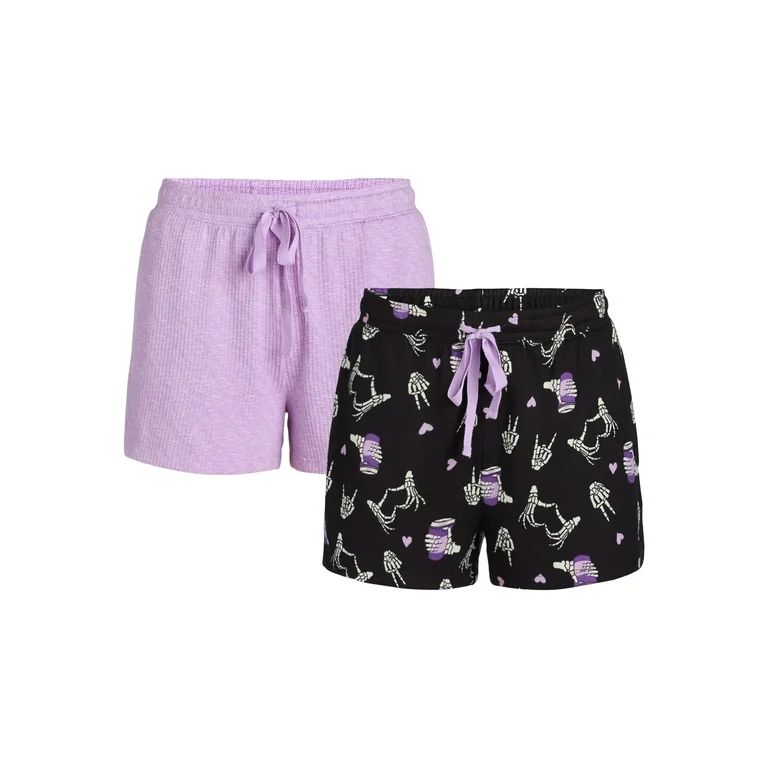 Women’s Halloween Sleep Shorts from Way to Celebrate, 2-Pack, Sizes XS-3X | Walmart (US)