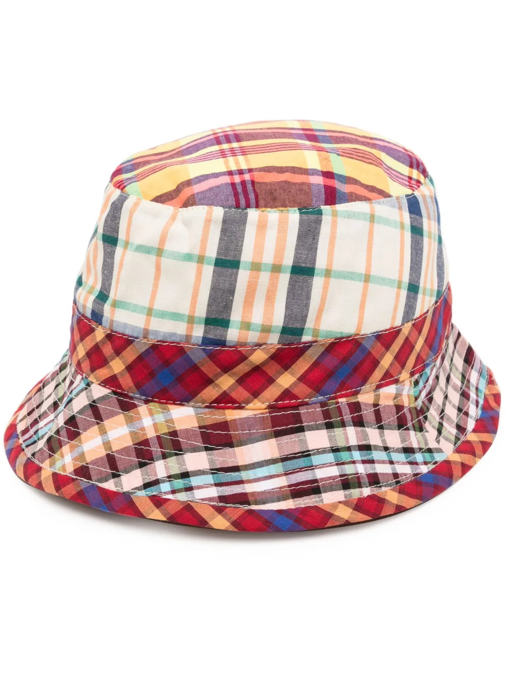 Madison.Maison check-pattern Cotton Bucket Hat | Red | FARFETCH UK | Farfetch Global